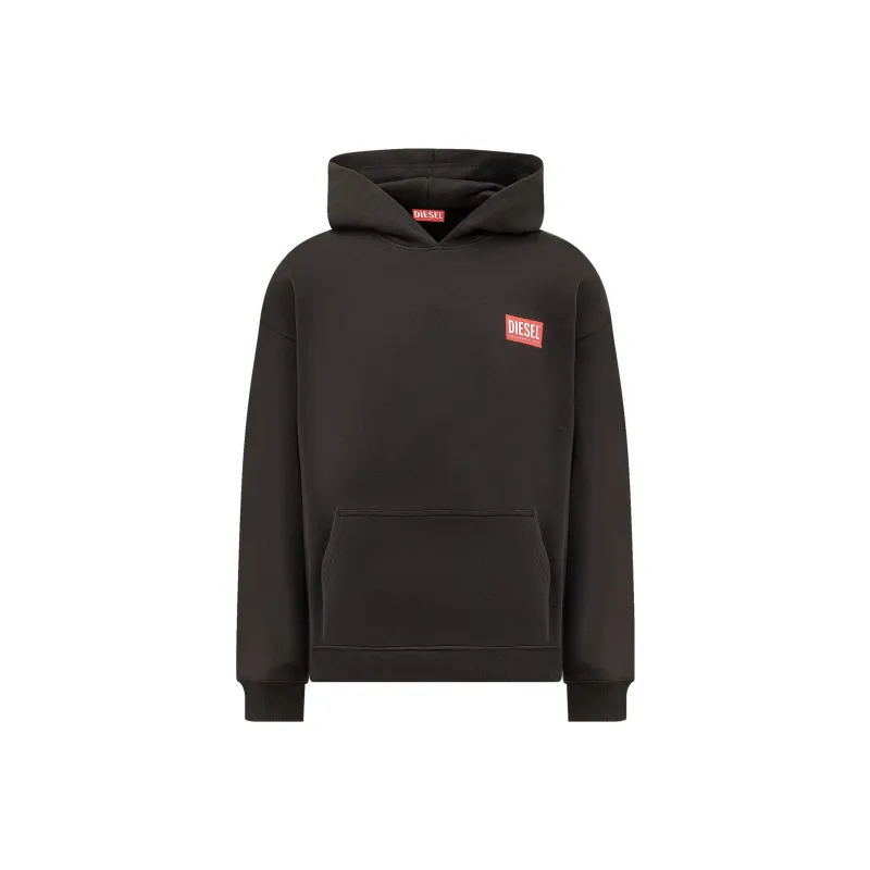 DIESEL S Nlabel Hood L1 Logo Patch Hoodie-0