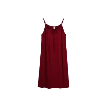 Sha Qian Nightgown Women's Maroon