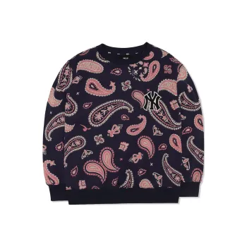 MLB Cashew Flower Sweatshirts Unisex Marine Blue
