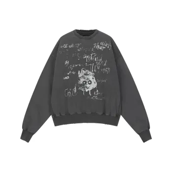 THE SALVAGES FASHION CLUB Sweatshirt Unisex Washed Gray