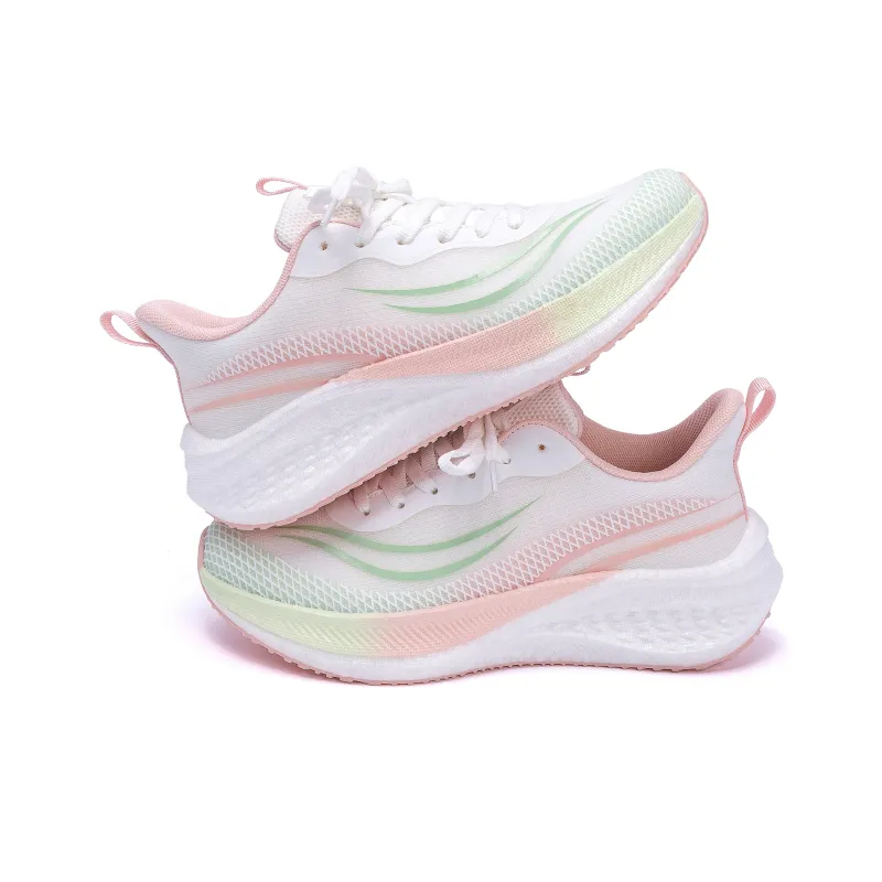 HUANQIU Cushioning Height Increasing Lightweight Breathable Slip Resistant Low Top Casual Running Shoes Women's-2