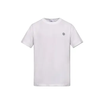 STONE ISLAND Logo Patch Crewneck T Shirt