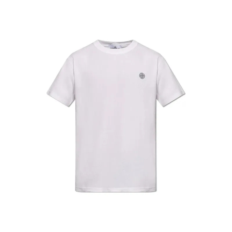 STONE ISLAND Logo Patch Crewneck T Shirt-0