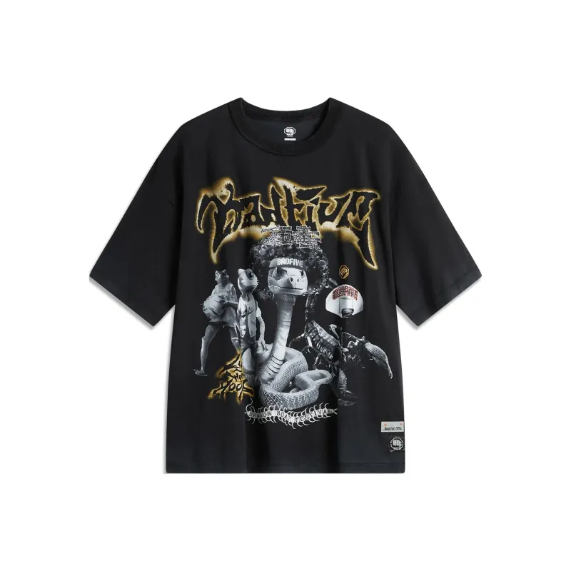 LiNing Badfive T Shirt Men's Night Black-0