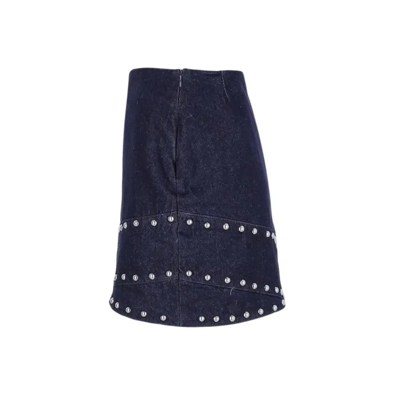 APPARIS Denim Short Skirts Women's Dark Blue-2