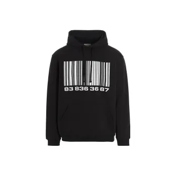 VTMNTS Barcode Printed Drawstring Hoodie