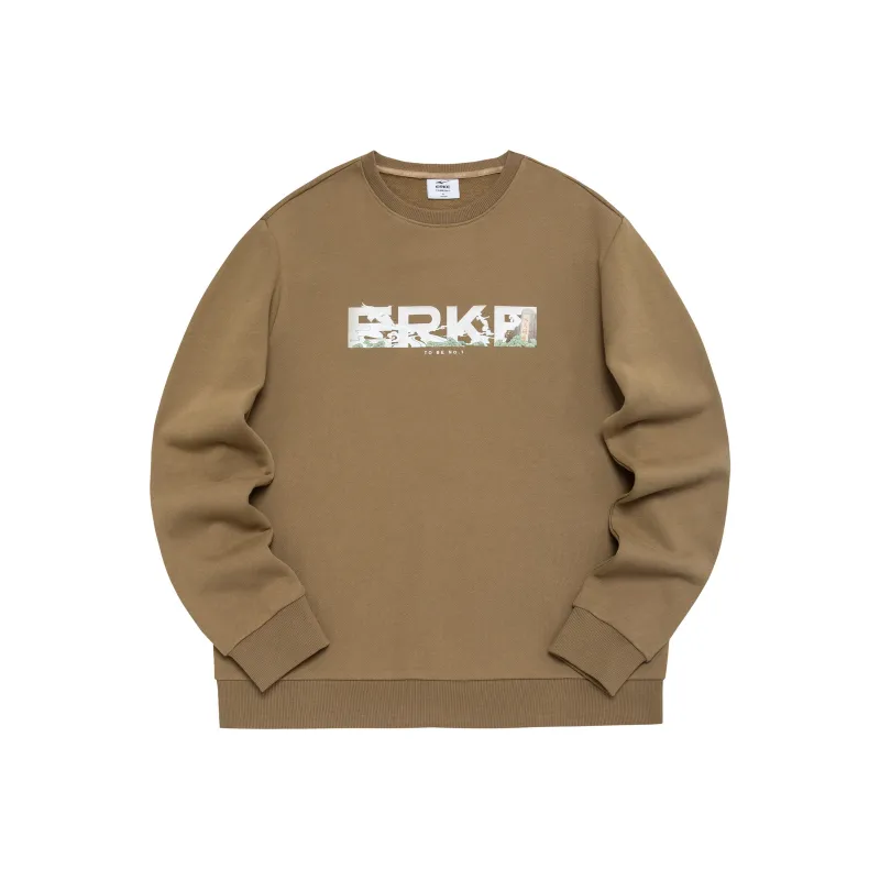 Erke Sweatshirts Men Latte Brown-0