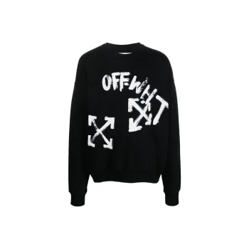 OFF WHITE Paint Script Skate Crewneck