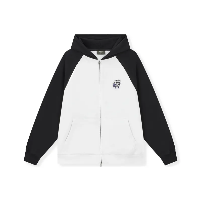 CONKLAB Hooded Loose Fit Cardigan Sweatshirt Unisex-0