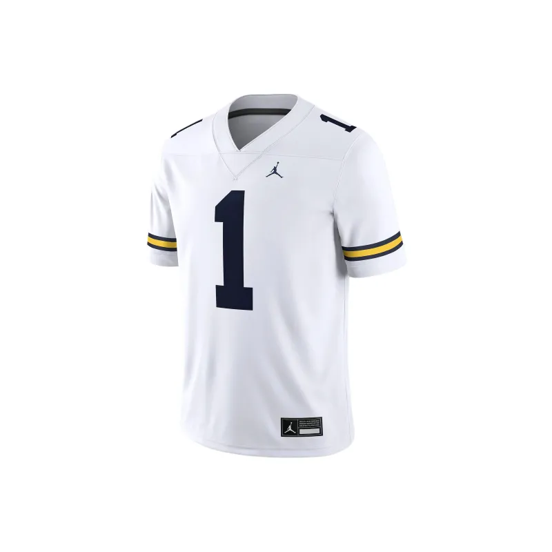 JORDAN Michigan Wolverines Men's JORDAN Dri FIT College Game Jersey-0