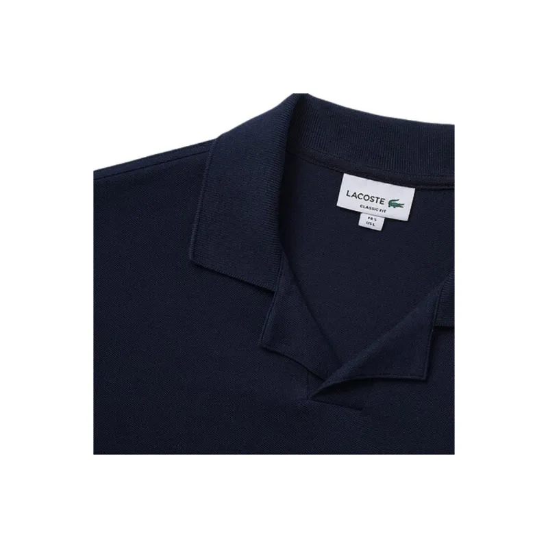LACOSTE Open Neck Paris Polo Shirt-2