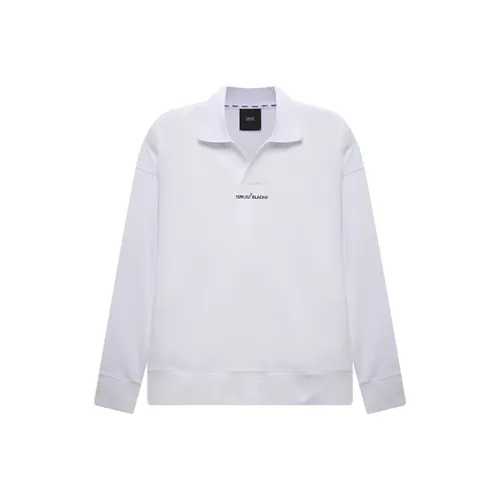 Emporio Armani Kids long-sleeve bib-collar shirt Weiß