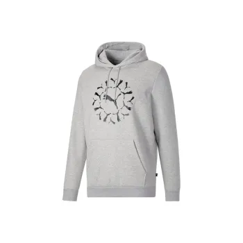 PUMA ESS+ Men's Graphic Hoodie Sweatshirt Men's Gray
