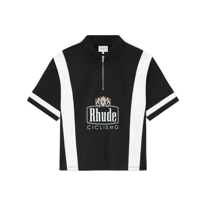 RHUDE FW24 T-Shirt Men Black & Cream-0