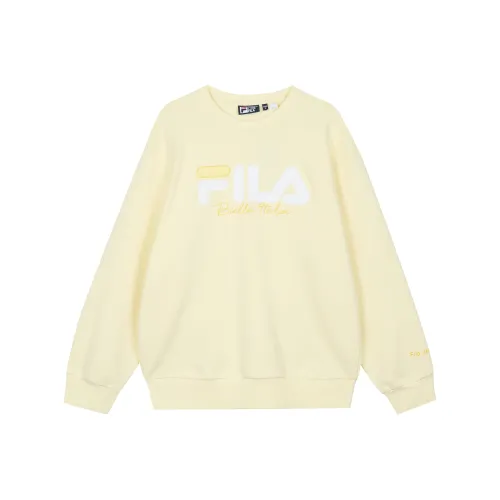 FILA Sweatshirts Unisex Wheat Straw Yellow