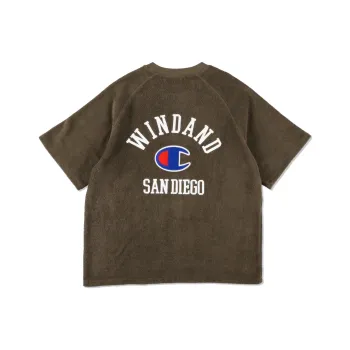 Wind And Sea X Champion WIND AND SEA Co-branded Edition T-Shirts Unisex Brown