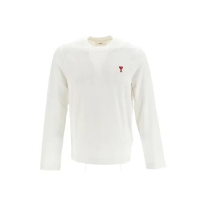 Ami Paris Long Sleeve Ami De Coeur T Shirt-0