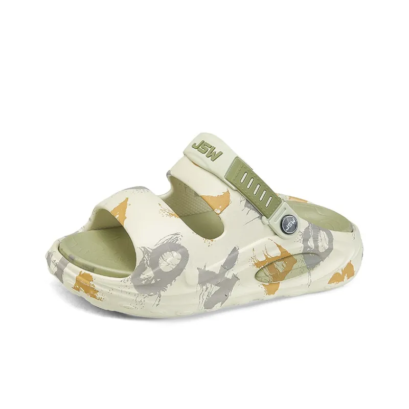 JEANSWEST The Unique Graffiti Niche Design Sense Of The National Tide Beach Sandals Men's-16