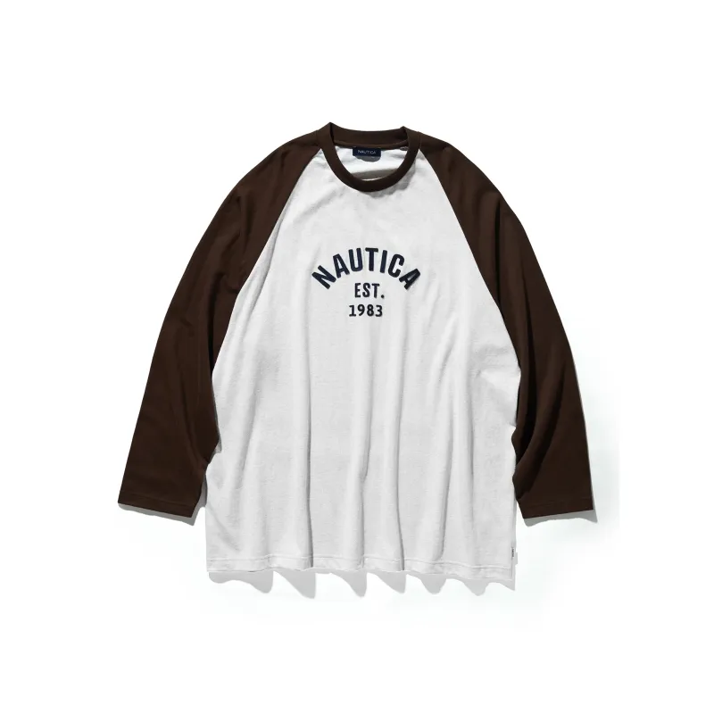 Nautica White Sail Long Sleeved T Shirts Unisex-3