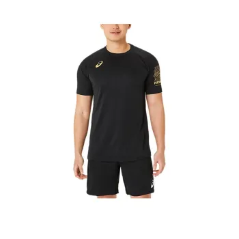 Asics T Shirt Unisex Black Gold