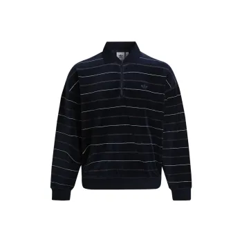 Adidas Originals LS VELOUR JRSY T Shirt Men's Navy Blue