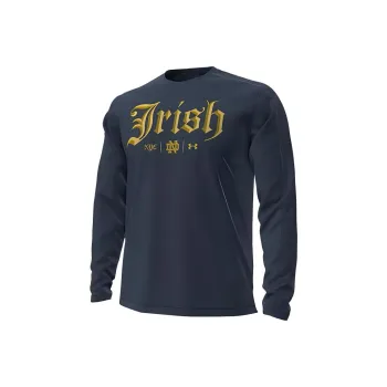 Under Armour Collegiate Shamrock University Of Notre Dame T Shirt Men's Gray