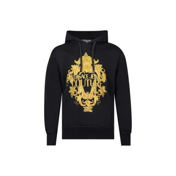 VERSACE JEANS COUTURE Logo Printed Drawstring Hoodie