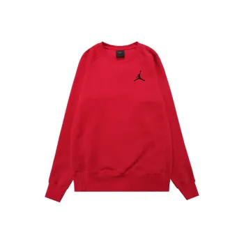 Jordan Solid Color Embroidered Sweatshirt Men's Red