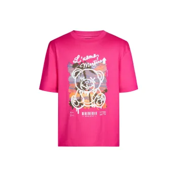 MANGANO Bear Series T Shirts Men Rose Red