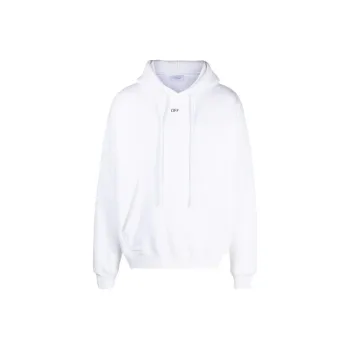 Off Logo print Cotton Hoodie