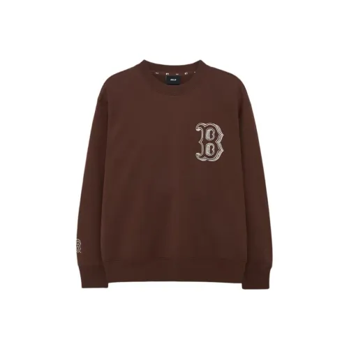 MLB Overfit Boston Red Sox Sweatshirts Unisex Brown