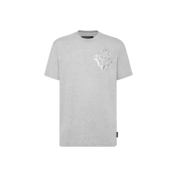 PHILIPP PLEIN Chrome Logo print T shirt
