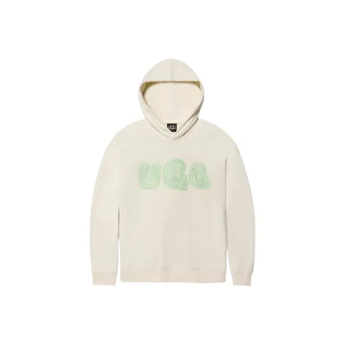 UGG All Gender Bubble Logo Hoodie Sweatshirt Unisex Cream
