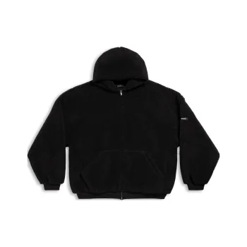 Balenciaga Outerwear Zip Up Hoodie Oversized In