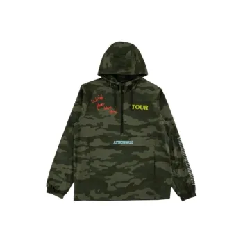 Travis Scott Sweatshirts Men Green Camouflage