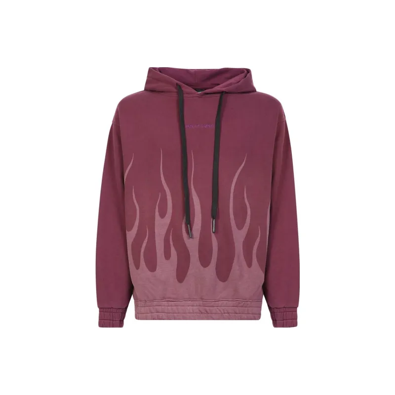 Vision Of Super Flame print Cotton Hoodie-0
