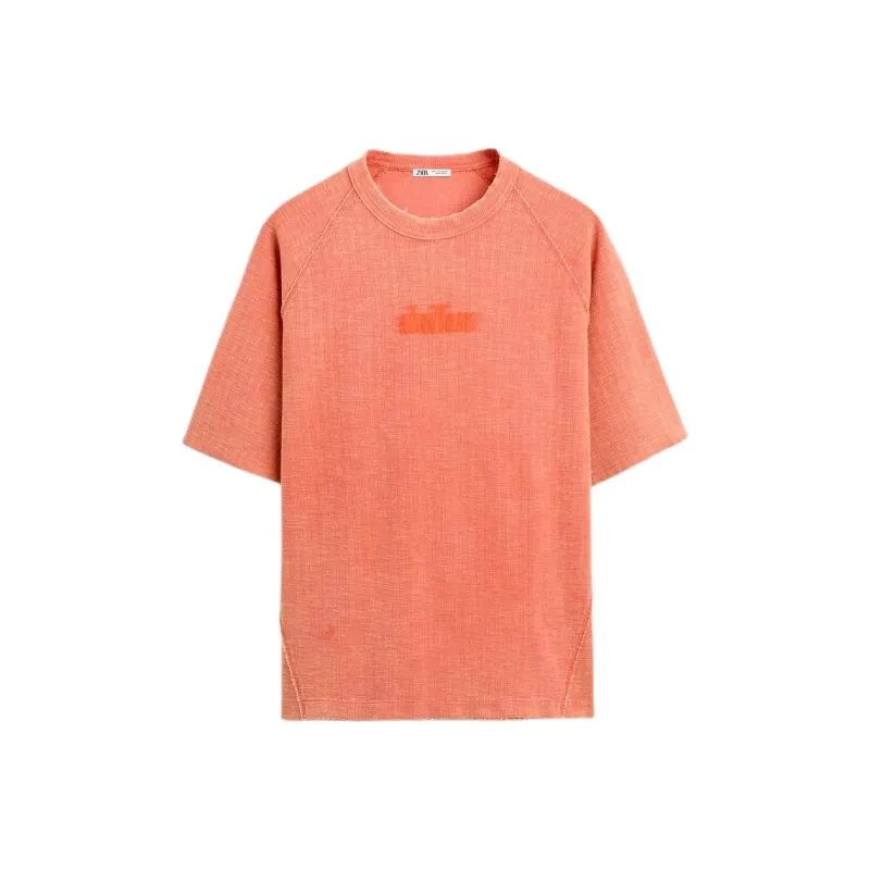 ZARA T-Shirts Men Orange-0