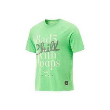LiNing Basketball Collection T Shirt Men Pink Green