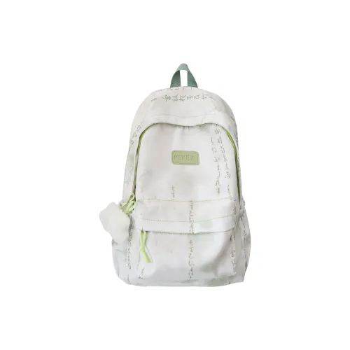 GEERDUN Nylon Backpack Unisex Black/Gray/Fruit Green