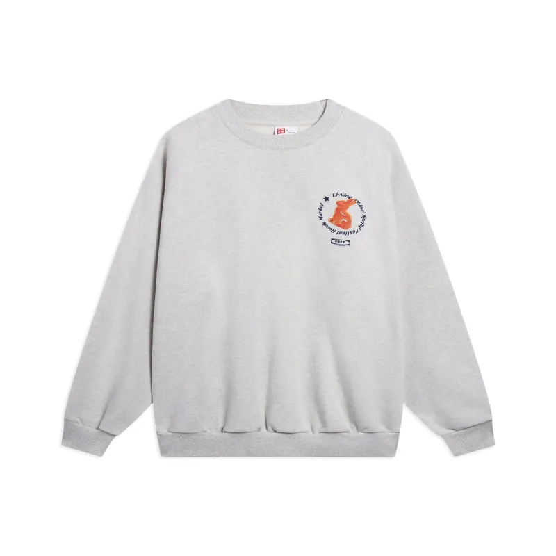 LiNing Sweatshirts Unisex Heather Gray Tile Gray-0
