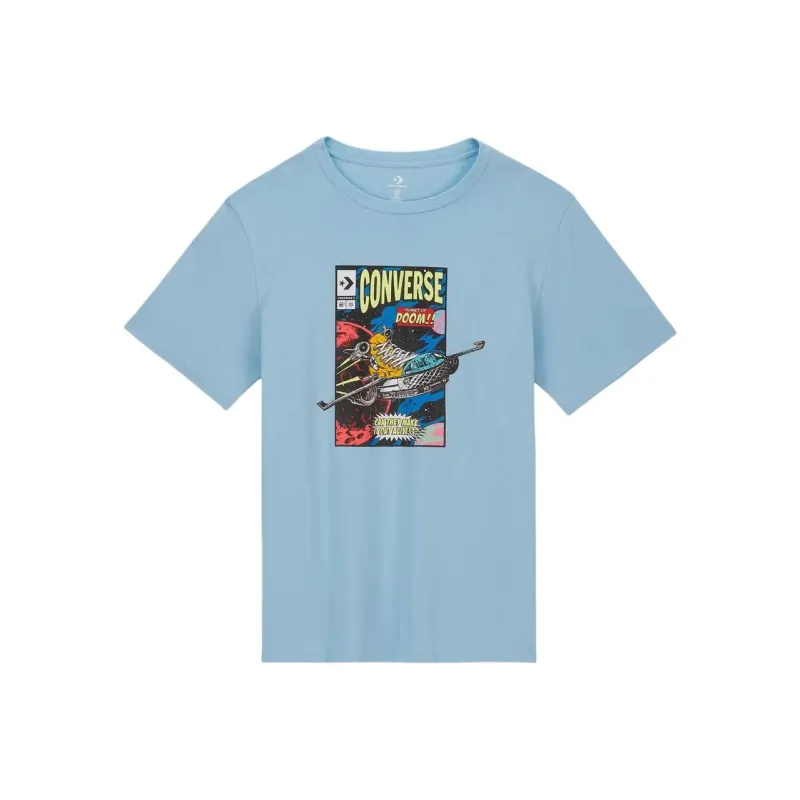 Converse Comic Cover Erkek Mavi T Shirt Men's Blue-0