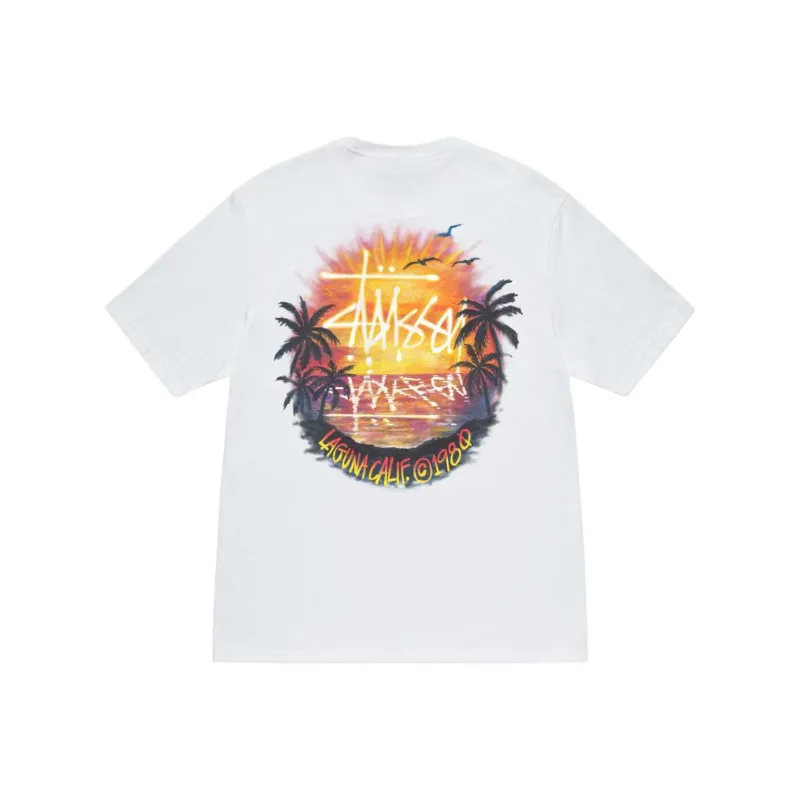 Stussy SS24 Sunset Tee White-6