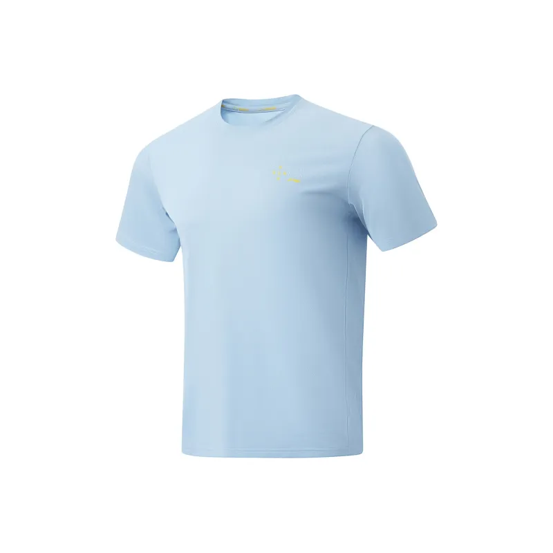 LiNing T Shirt Men's Soft Matte Blue-0