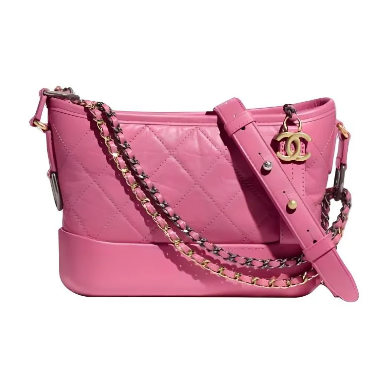 CHANEL Gabrielle Calfskin Hobo Bag, Handbag, Shoulder Bag, Crossbody Bag Medium Size Women's Pink-0