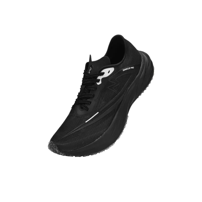 Sonic Cat Cushioning Breathable Thermal Coverage Low Top Full Length Carbon Plate Running Shoes Unisex Warrior Black-10