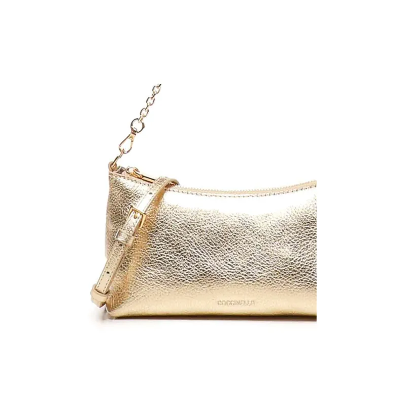 COCCINELLE Aura Logo Printed Chain Linked Shoulder Bag-4