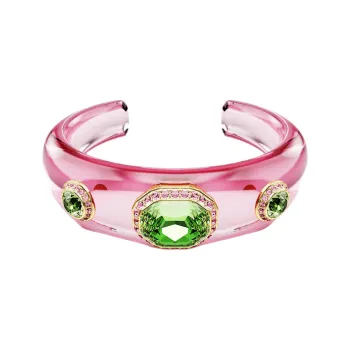 Swarovski Crystal, Gold Plated, Resin Bangles Unisex Multicolor