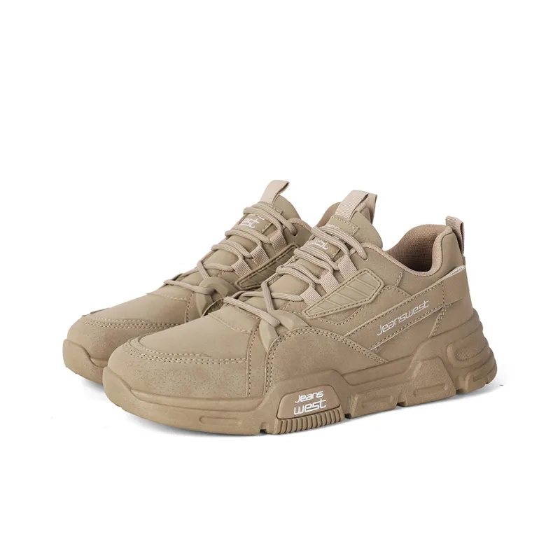 JEANSWEST Anti Slip And Wear Resistant Height Increasing Low Top Casual Shoes Men's-1