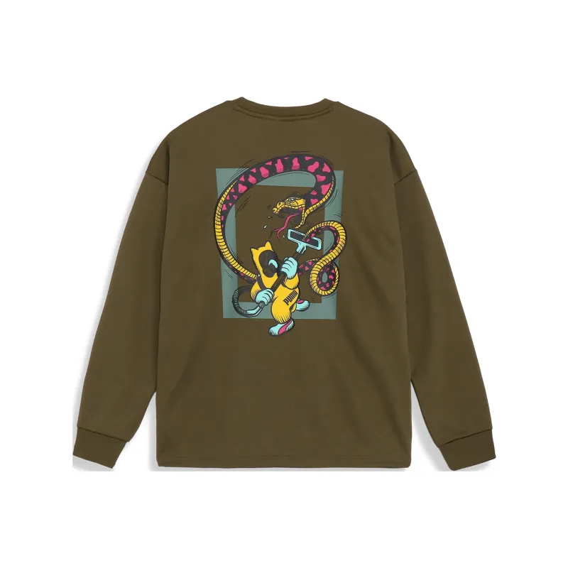 PUMA Sweatshirt Men's Olive Brown-0