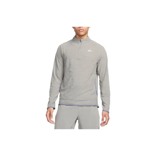 Nike Dri-FIT 1/2-Zip Running Top Sweatshirt Men's Gray